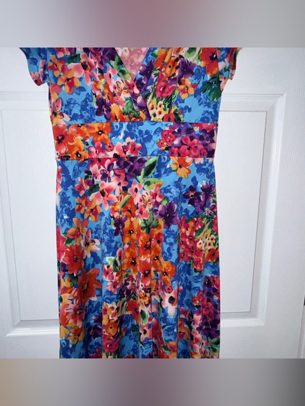 Shelby & Palmer Women’s Multicolor Floral Midi Dress-L-EUC - Picture 5 of 12